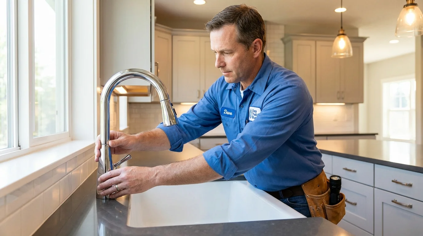 Kitchen faucet installation by Johns Plumbing LLC in Pelican Rapids