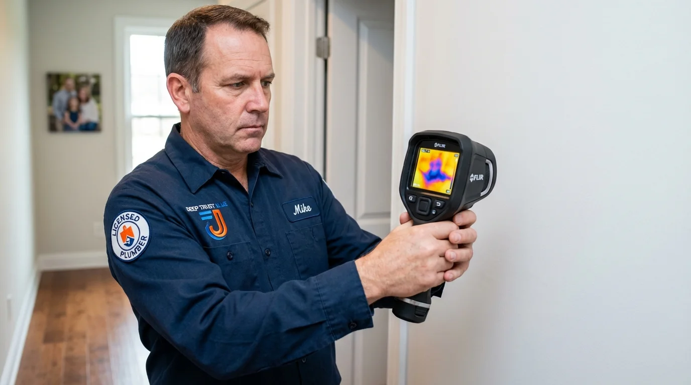 Thermal imaging leak detection by Johns Plumbing LLC in Pelican Rapids