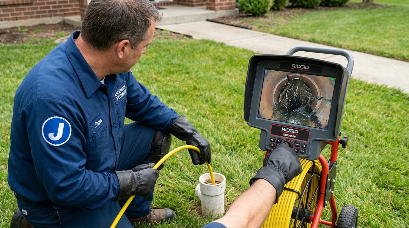 Sewer camera inspection being performed by Johns Plumbing LLC in Pelican Rapids